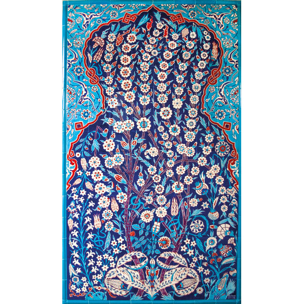 Iznik Fliesenpaneel | Lebensbaum 160x280 cm