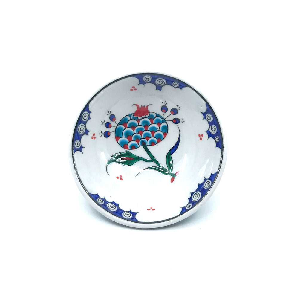 Turkish Ceramic Bowl – Pomegranate Blossom Design 
