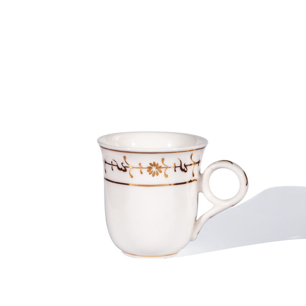 Gold Hand-Decorated Porcelain Espresso Cup – Handle