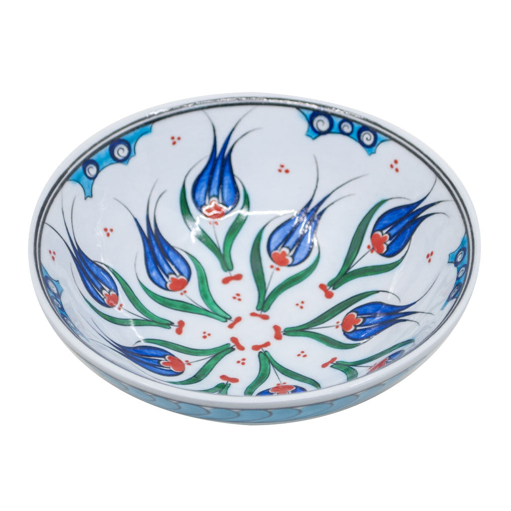 turkish iznik ceramic bowl tulip pattern 