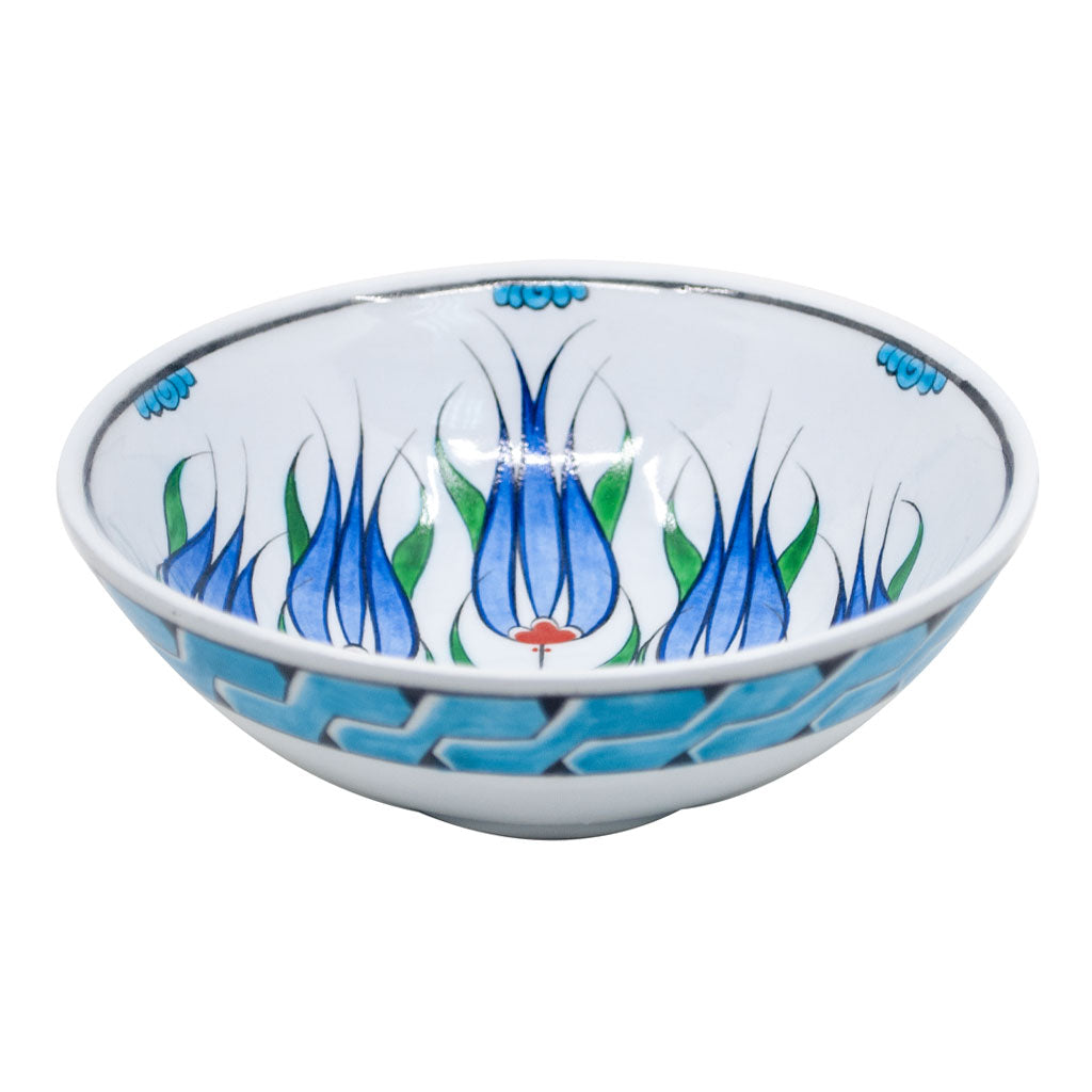 Iznik Bowl Cobalt-Blue Tulip Design