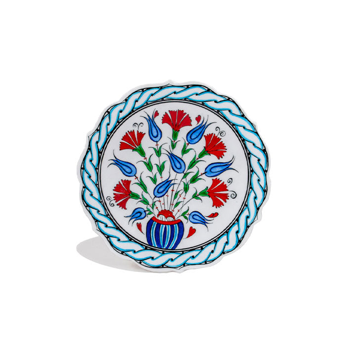 Iznik Plate | Tulip and Carnation Design