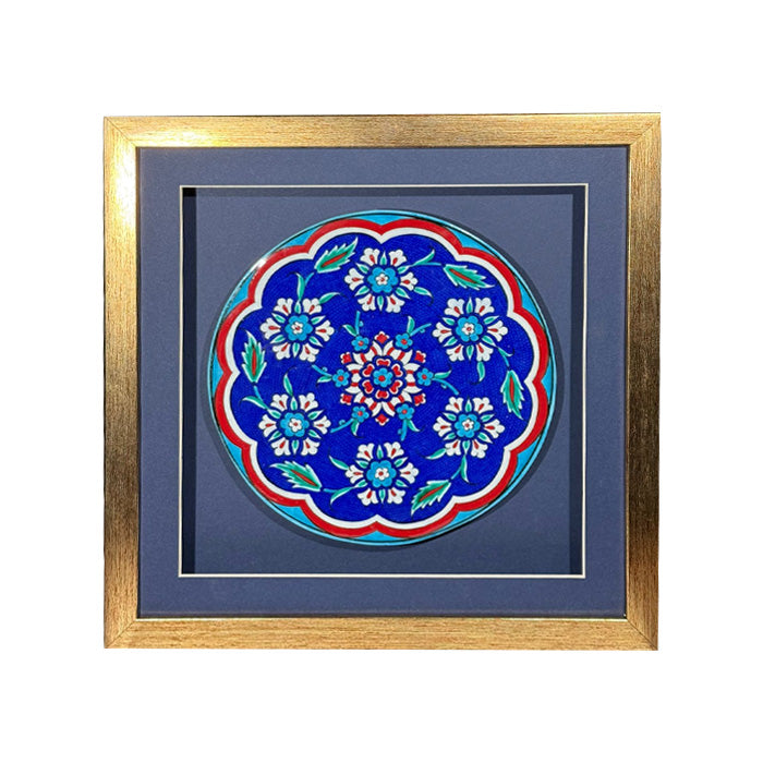 Iznik Framed Circular Tile