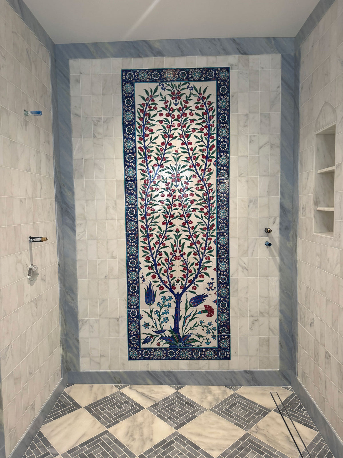 Hand made Iznik Tile Panel Plum Tree