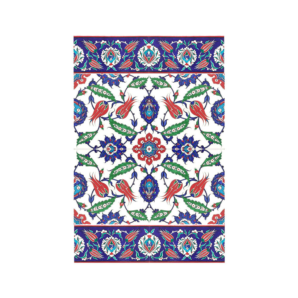 Iznik Tile Border with Lotus and Tulips