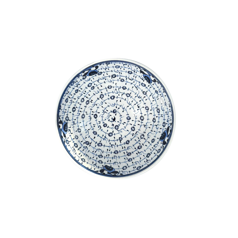 An exceptional handcrafted Iznik ceramic bowl featuring the mesmerizing Golden Horn