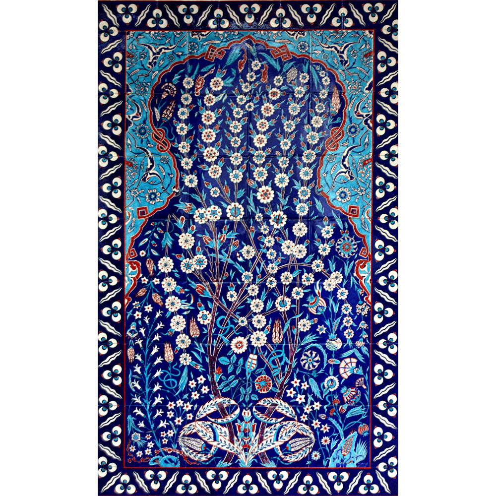 İznik Çini Paneli, Rüstem Paşa Camii İstanbul, 100 cm x 160 cm