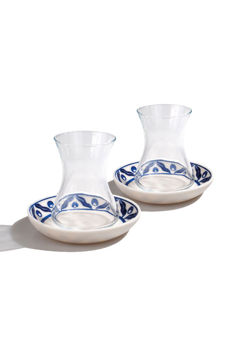 Cintemani Design Turkish Tea Cup and Saucer Set of 2