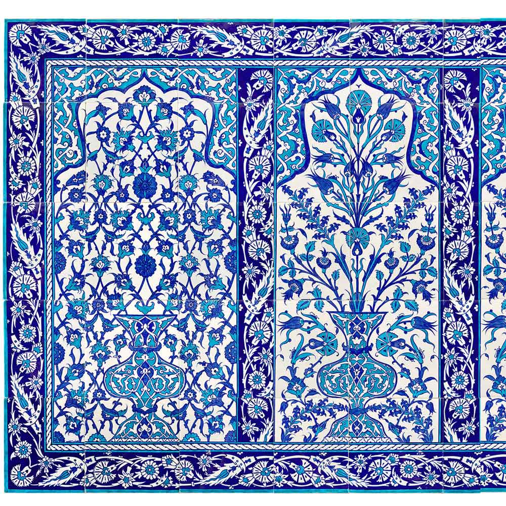 Gorgeous Iznik tile panel from Victoia and Albert Museum