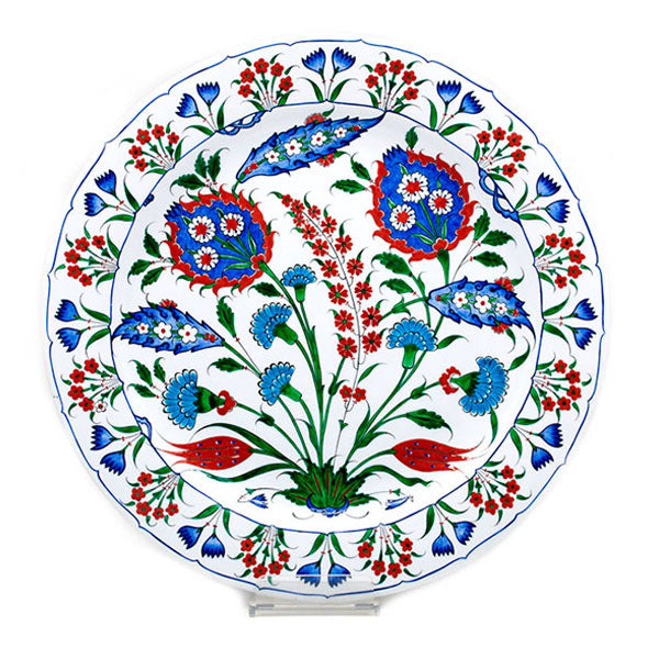 Iznik Plate stylized flowers