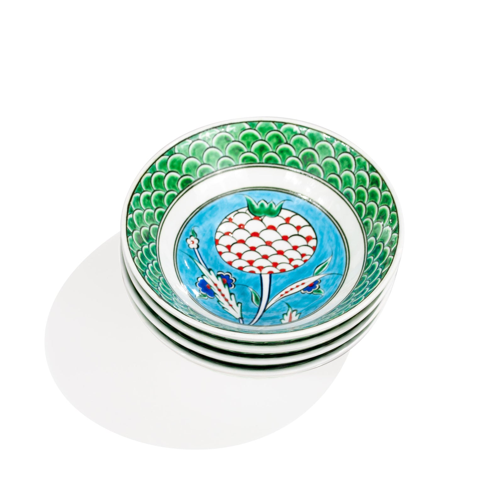 Iznik Ceramic Bowl Pomegranate - Set of 4 – Ø 16 cm