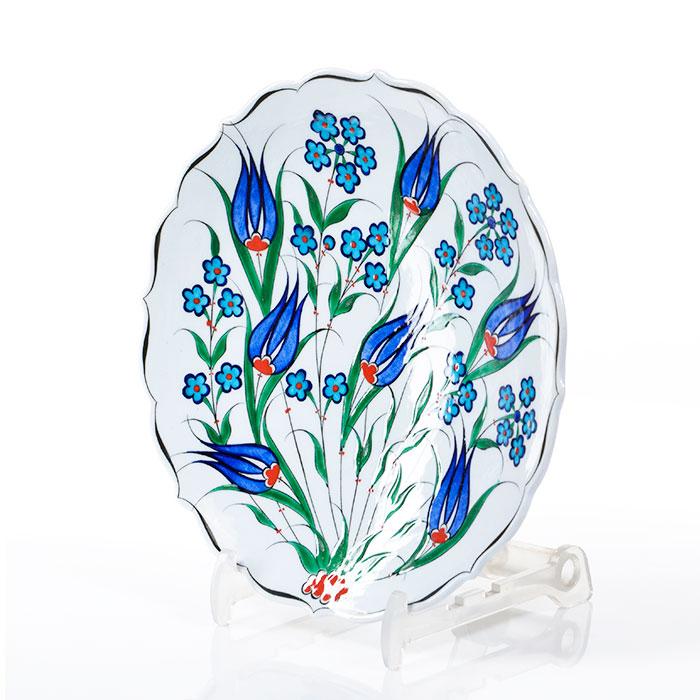 iznik plate lapis lazuli blue tulips