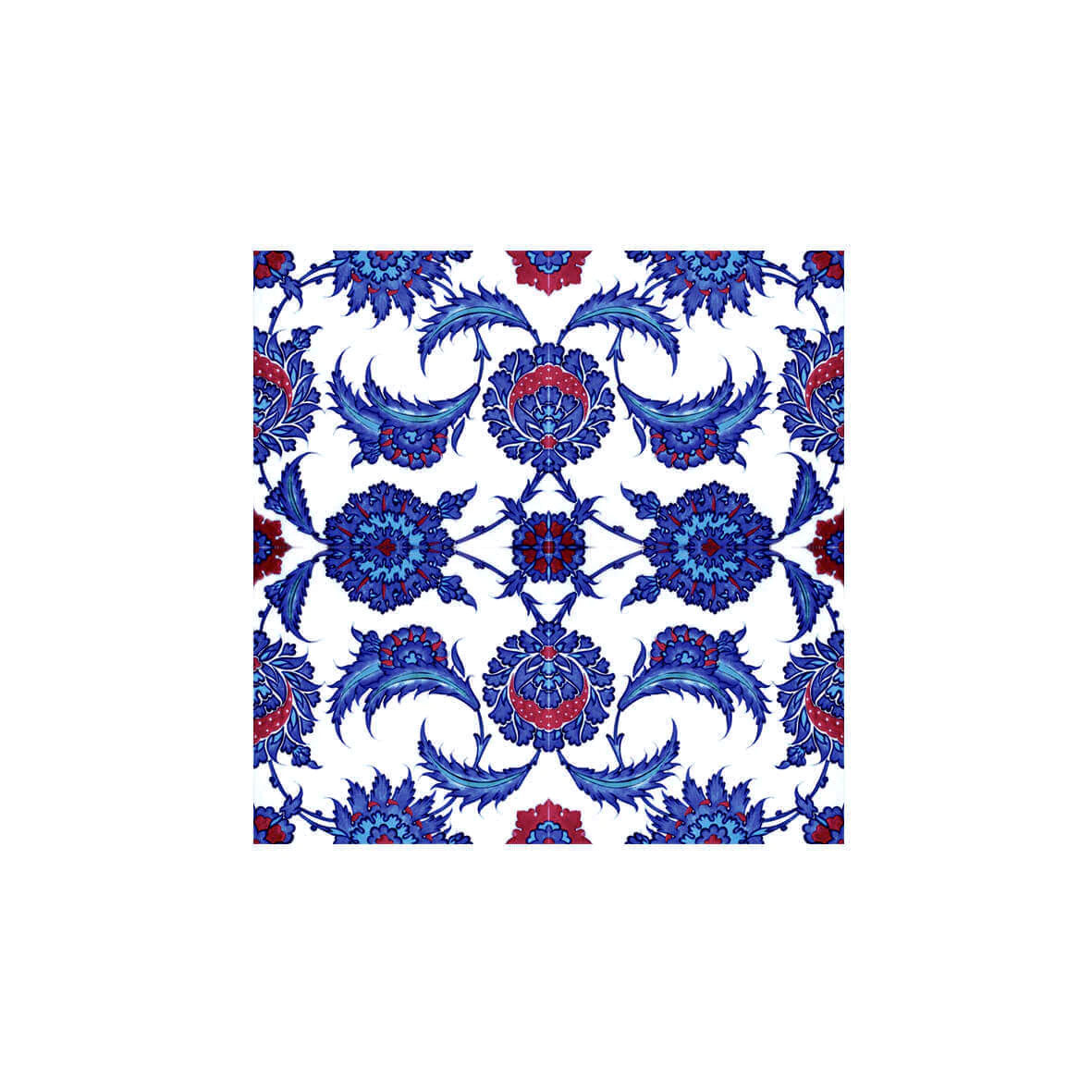 Iznik Tile with Lotus Palmettes