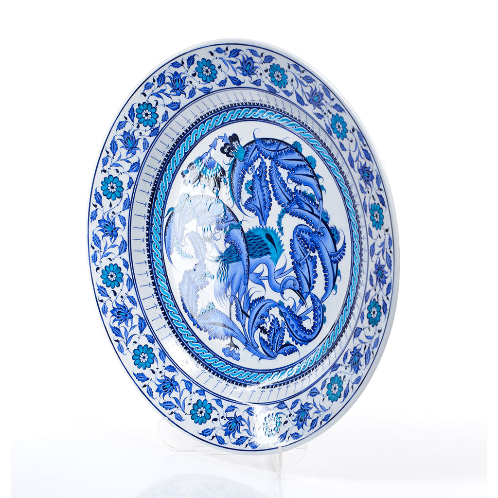 İznik Çini Tabak | Çiçekli Leylek | MAK Müzesi, Viyana