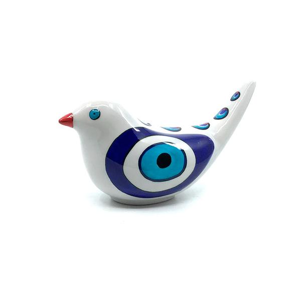 Iznik Ceramic Bird Evil Eye Design