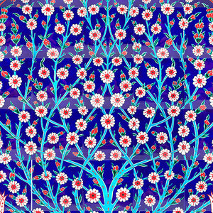 Iznik Tile Panel | Tree of Life 140x180 cm