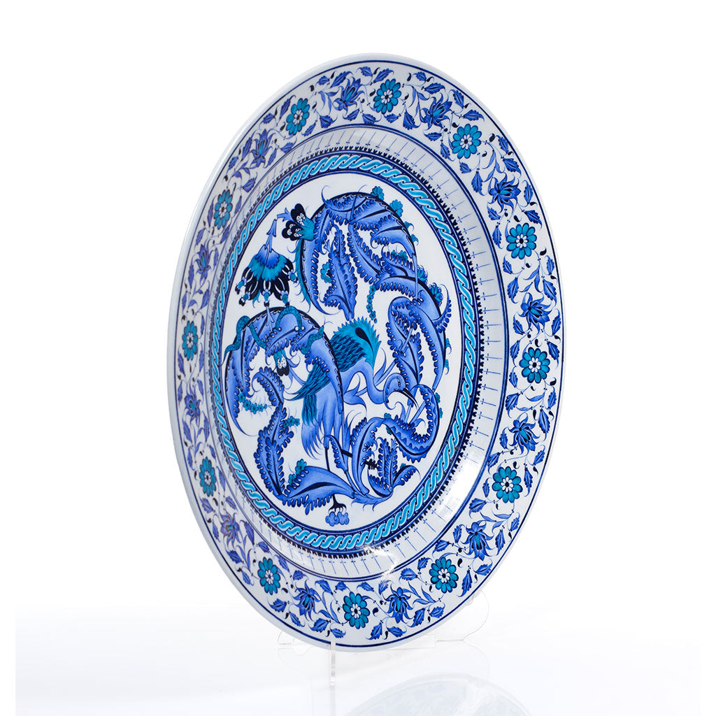 İznik Çini Tabak | Çiçekli Leylek | MAK Müzesi, Viyana