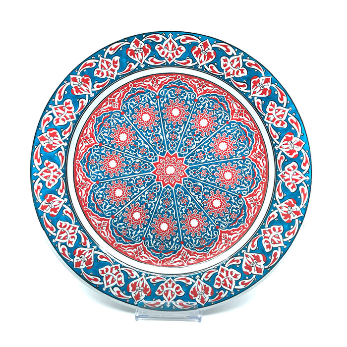 Iznik Tile Plate Alhambra Pattern