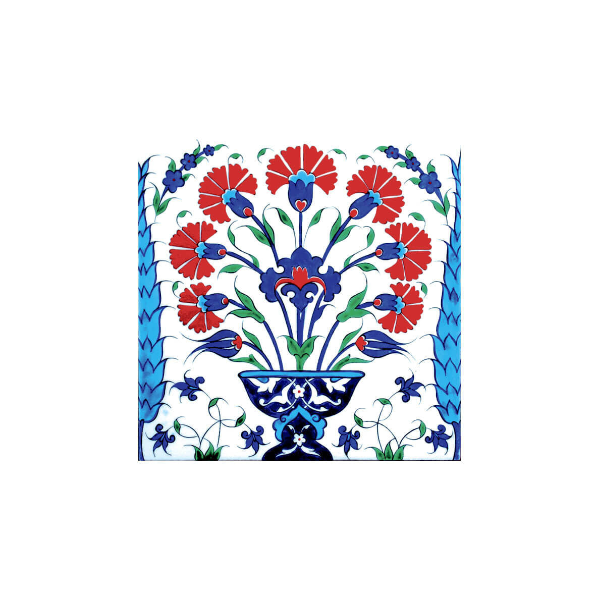 Iznik Tile Bouquets of Carnations