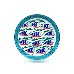 Turkish Ceramic Plate Ship Pattern