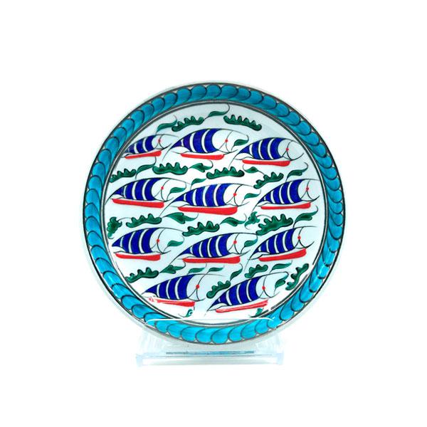 Iznik Galleon Design Cake Plate