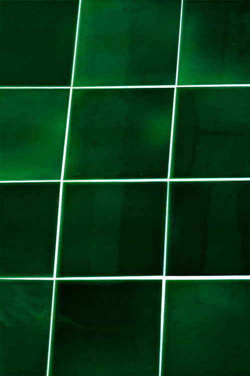 Hand-painted emerald green Iznik tile