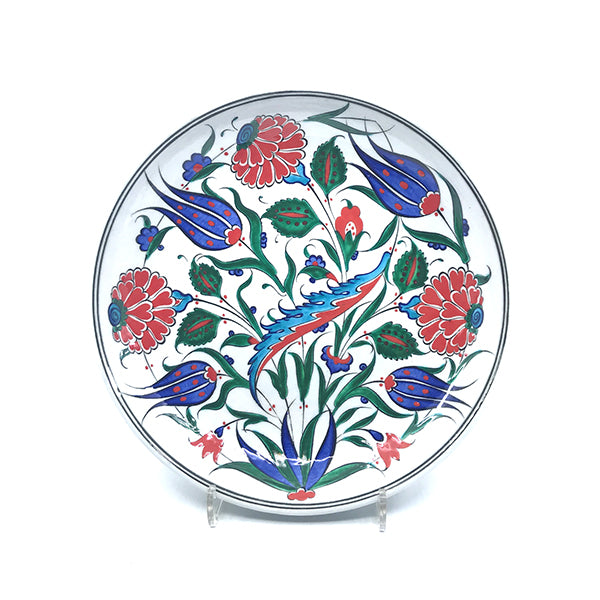 Iznik ceramic plate with floral pattern