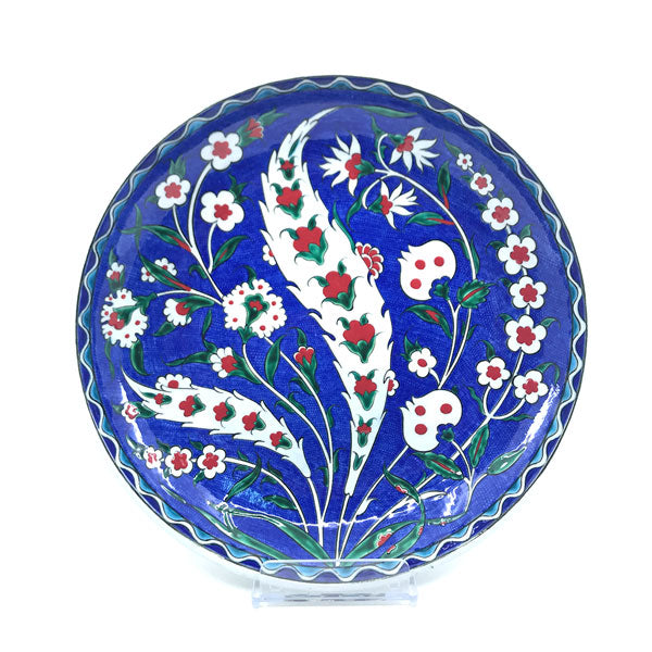 Iznik Deep Plate Saz Leaf