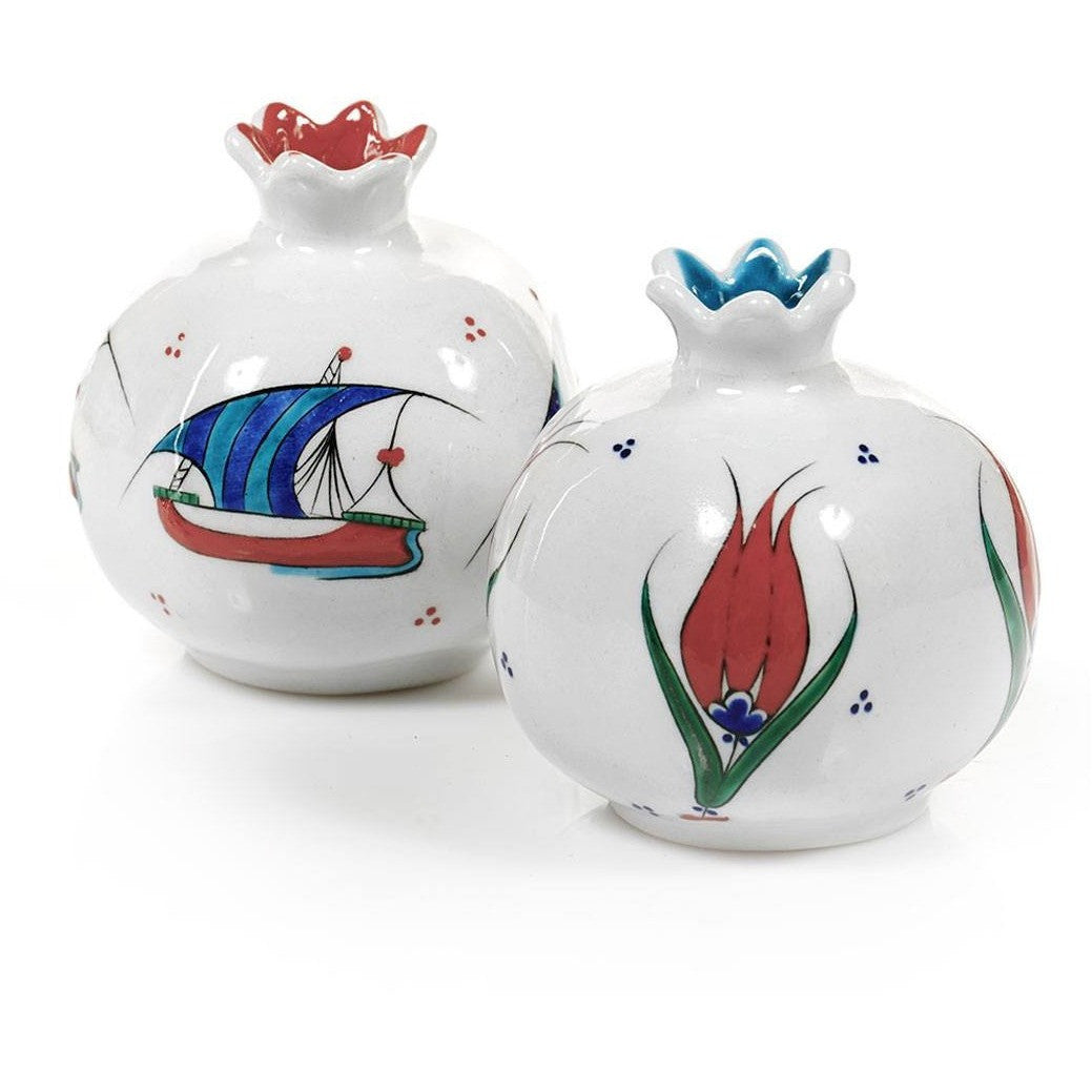 Gift - Iznik Ceramic Pomegranates | Ship And Tulip Design