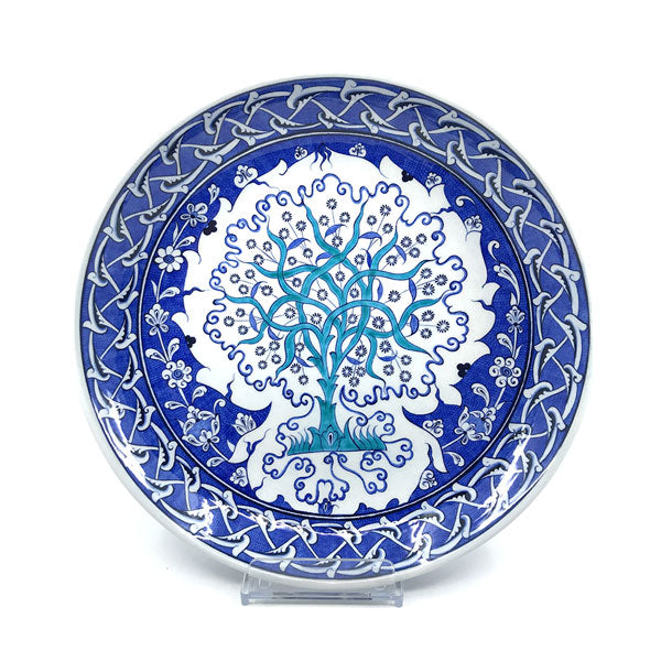 Iznik deep plate with tree of life pattern