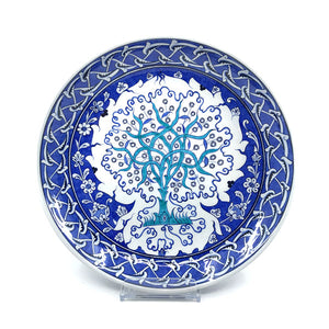 Iznik deep plate with tree of life pattern