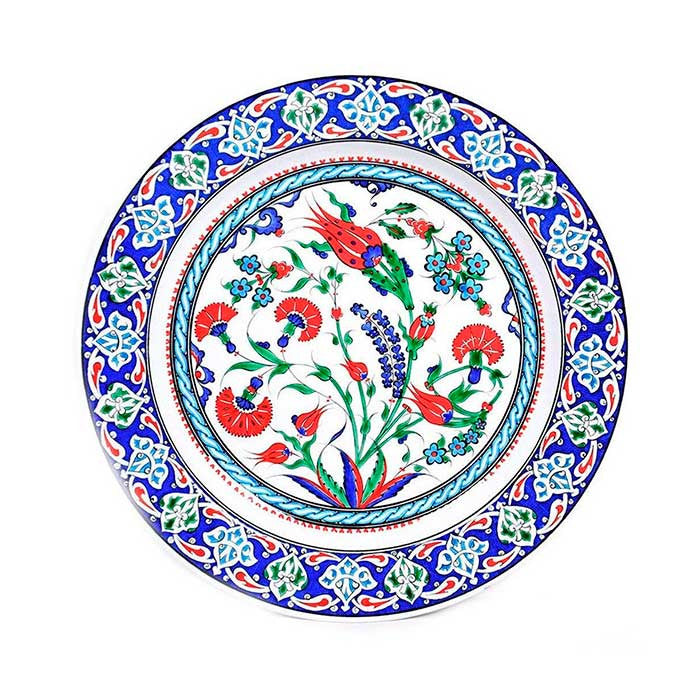 Iznik Plate with rumi pattern bordure