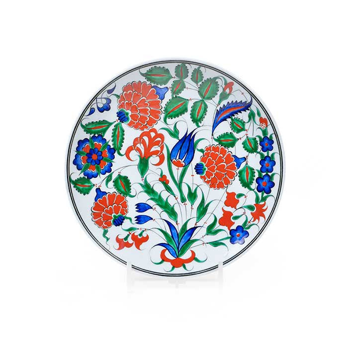 Iznik Plate Rose and Tulips