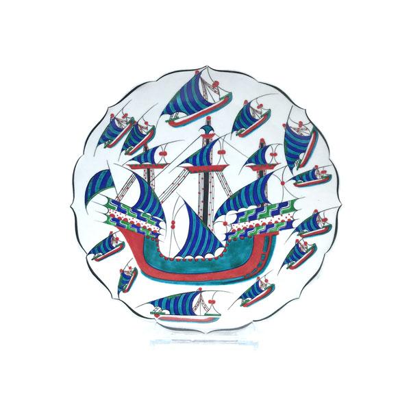 Iznik Plate Ottoman Ship