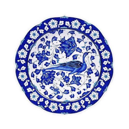 Iznik Plate Peacock Pattern