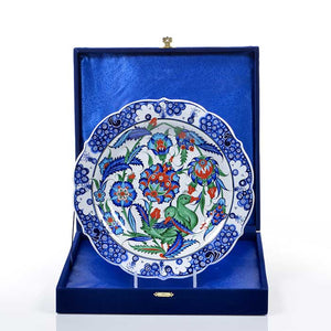 Iznik Plate Floral Pattersn with Duck Figure