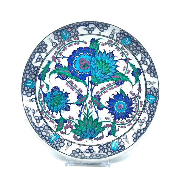 Iznik Deep Plate Branches of Hyacinth