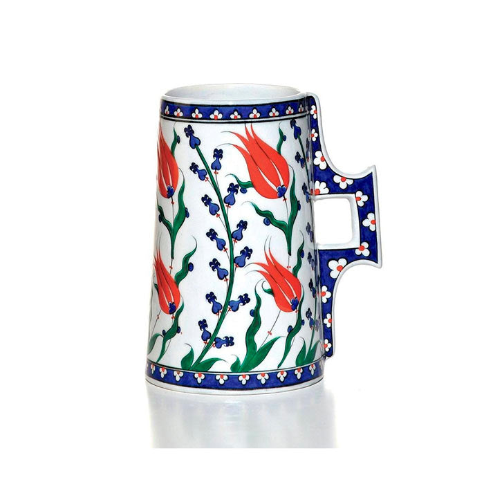 Iznik Tankard Tulips and Hyacinths