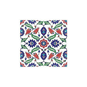 Iznik Tile Lotus and Saz Palmettes