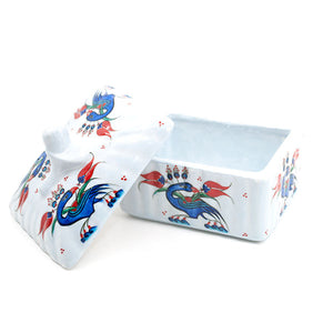 Peacock pattern iznik sugar bowl