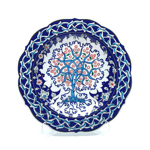 hand made Iznik Plate Tree of Life Pattern