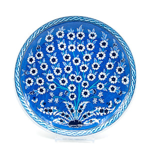 Blue and White Iznik Plate Tree of Life