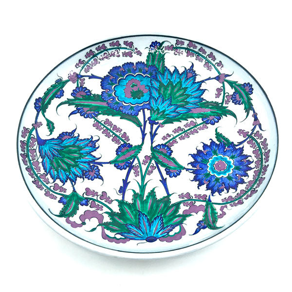 Iznik plate hyacinth design