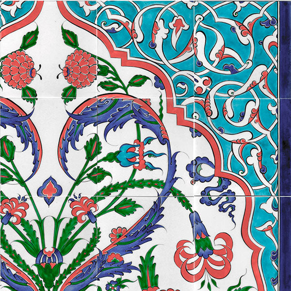 Iznik Tile Panel Hand decorated