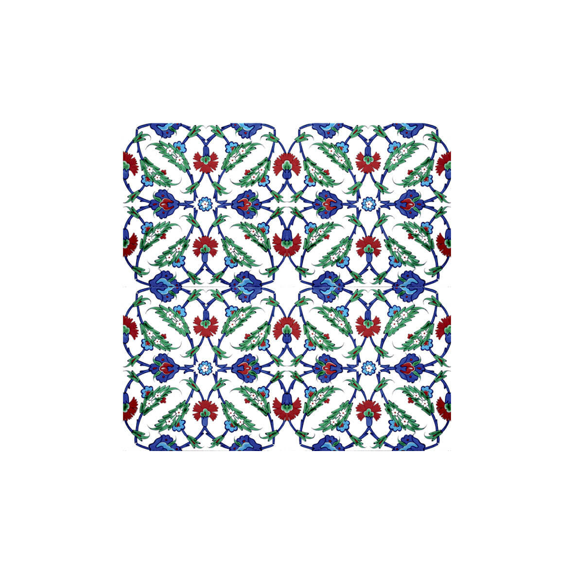 iznik tile repetitive pattern