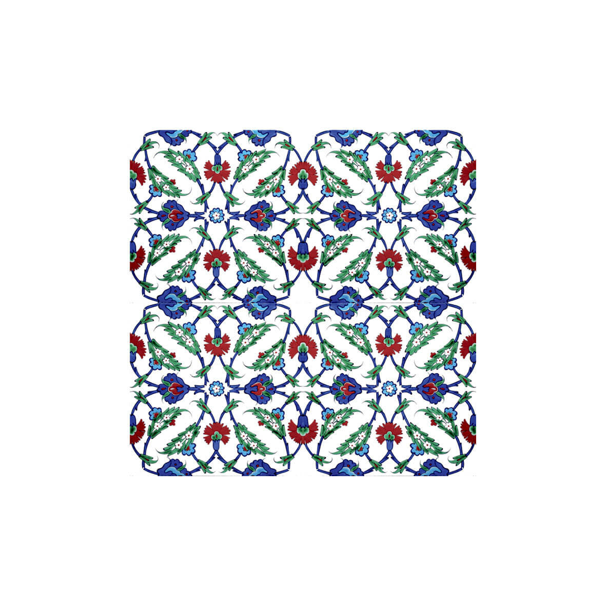 iznik tile repetitive pattern