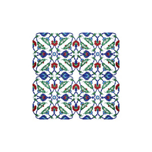 iznik tile repetitive pattern