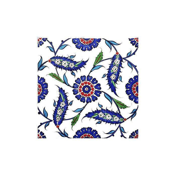 Iznik Tile Stylised Rosette Design